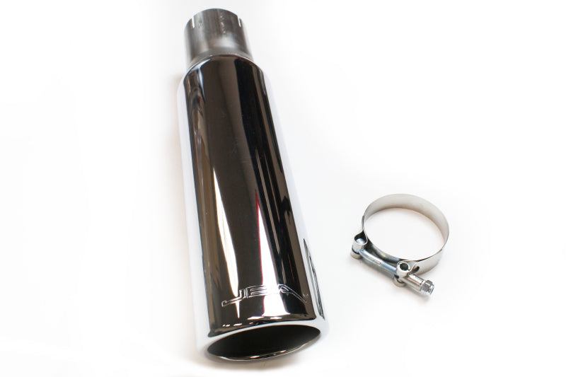 JBA 2.5in x 3.5in x 15in Polished Chrome Tip - Clamp On - 12-08215