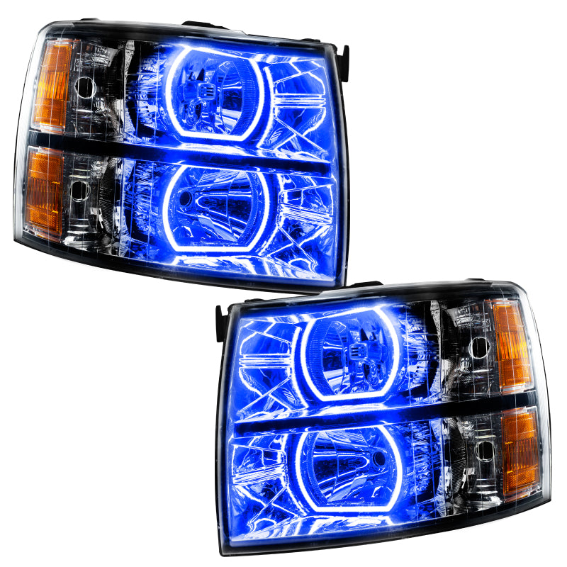 Oracle 07-13 Chevrolet Silverado SMD HL - Black - Square - ColorSHIFT w/ BC1 Controller SEE WARRANTY - 8189-335