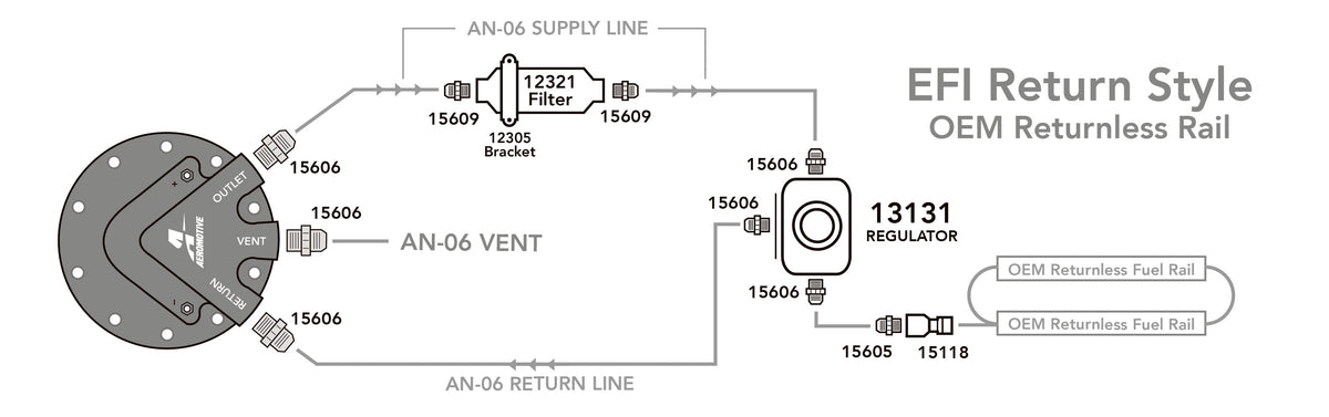 Aeromotive Phantom 200 Fuel System - Return Style w/3/8in Quick Connect - 17167