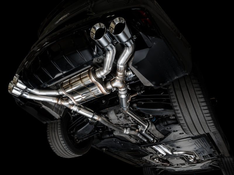 AWE Tuning 2021+ Cadillac CT4-V Blackwing SwitchPath Exhaust - Chrome Silver Tips - 3025-42436