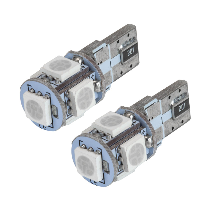 Oracle T10 5 LED 3 Chip SMD Bulbs (Pair) - Blue SEE WARRANTY - 4801-002