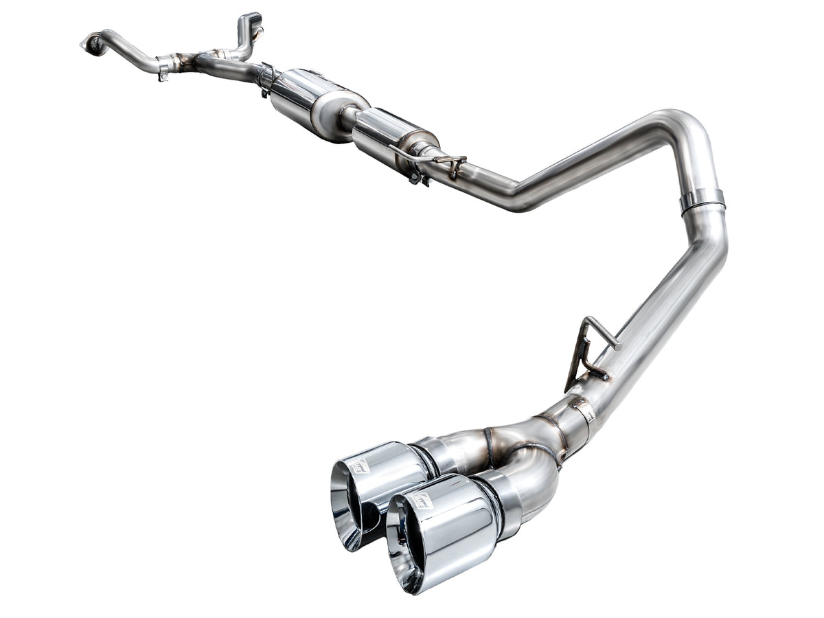 AWE 0FG Exhaust for 3rd Gen Toyota Tundra - Dual Chrome Silver Tips - 3015-32063