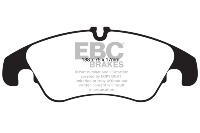EBC 11 Audi A6 2.0 Turbo Ultimax2 Front Brake Pads - UD13221