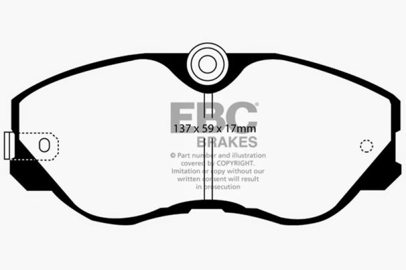 EBC 87-89 Nissan 300ZX 3.0 Turbo Redstuff Front Brake Pads - DP3736C