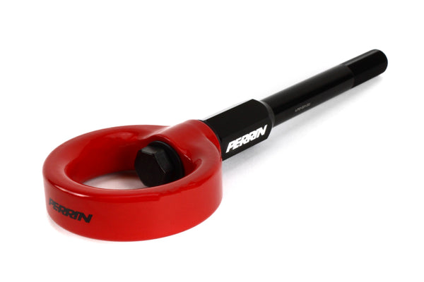 Perrin 02-07 Subaru WRX/STI Tow Hook Kit (Front) - Red - PSP-BDY-230RD for 2015-2021 Subaru WRX STI - front view