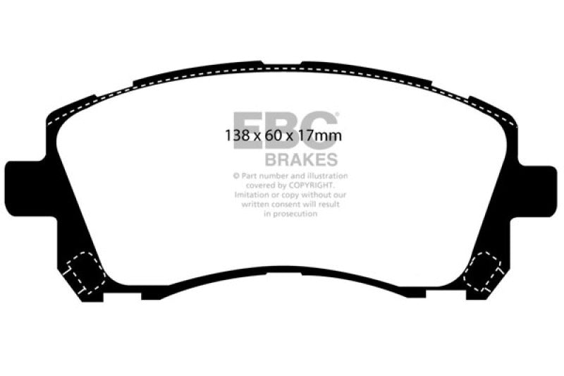 EBC 98-02 Subaru Forester 2.5 Redstuff Front Brake Pads - DP31134C