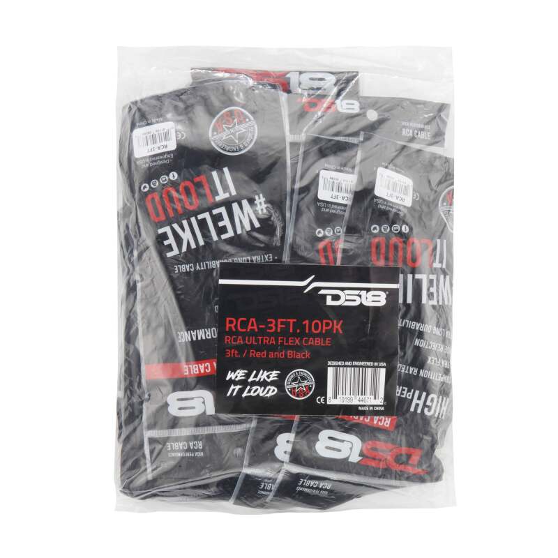 DS18 Level 1 RCA 3-Feet 10 x Pack - RCA-3FT.10PK - detail view