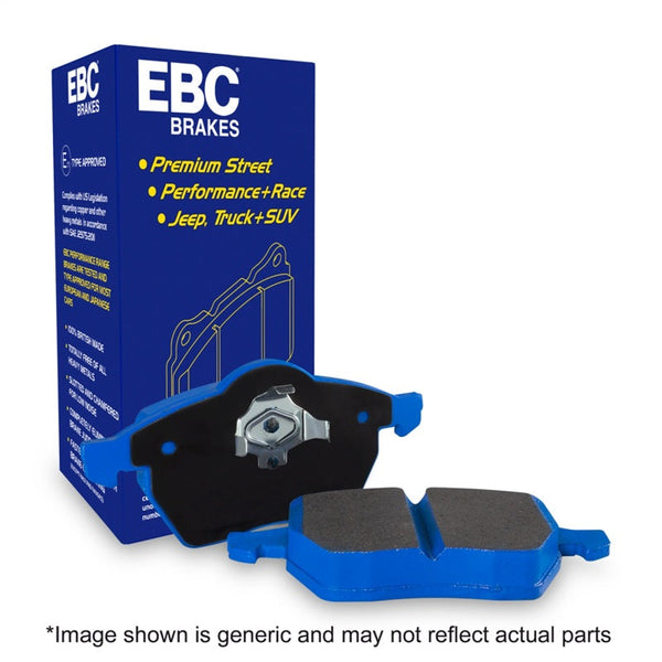 EBC 07-15 Mini Cooper S Hardtop (R56) 1.6L Turbo Bluestuff Rear Brake Pads - DP51931B for 2007-2015 Mini Cooper - front view