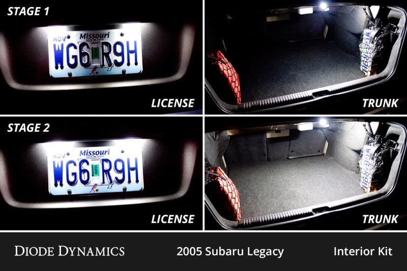 Diode Dynamics 05-09 Subaru Legacy Interior LED Kit Cool White Stage 1 - DD0537