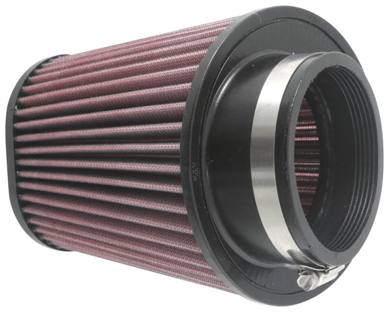 K&amp;N Universal Clamp-On Air Filter 3-1/2in 10 Degree Flange 5-3/4in B 4-1/2in x 3-1/4in T 7in H - RU-1033