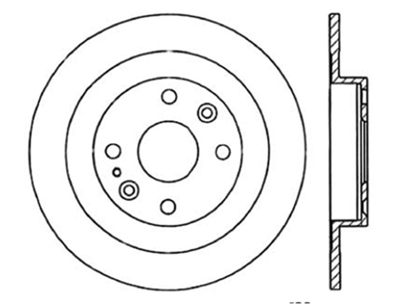 Centric 94-05 Mazda Miata MX-5/92-95 MX-3 (Normal Suspension) Rear Premium Brake Cryo Rotor - 120.45041CRY
