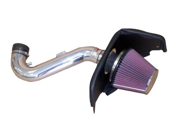 K&N 05-09 Ford Mustang V6 4.0L  Polished Typhoon Short Ram Intake - 69-3522TP for 2005-2009 Ford Mustang - front view