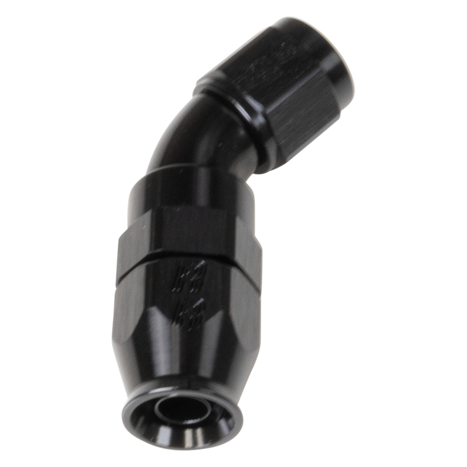 Russell Black 45 -6 Pro Ptfe Hose End - 550533 - front view