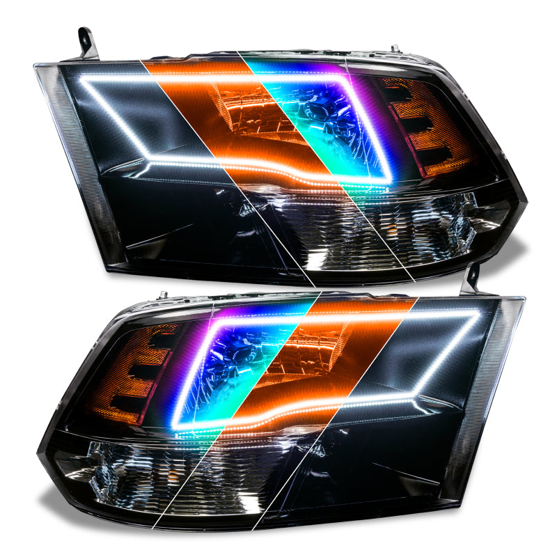 Oracle Lighting 09-18 RAM 1500 Sport Halo Headlights - Blk Housing w/No Controller SEE WARRANTY - 8906-334