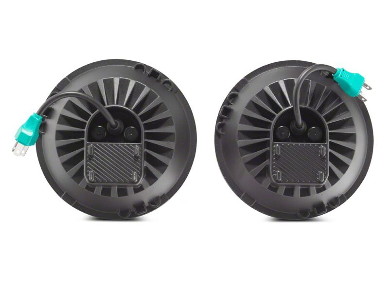 Raxiom 07-18 Jeep Wrangler JK Axial Series DB1 LED Headlights- Black Housing- Clear Lens - J181074 - close-up view 5