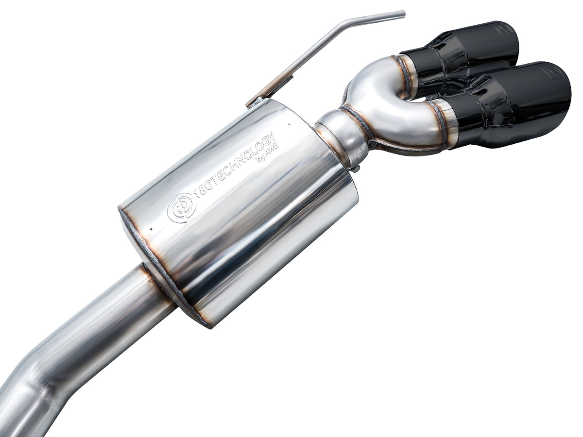 AWE Tuning 2020+ Ford Explorer ST Touring Edition Exhaust w/ Diamond Black Tips - 3015-43625