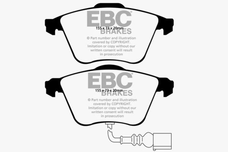 EBC 12-14 Volkswagen Golf R 2.0 Turbo Greenstuff Front Brake Pads - DP21946