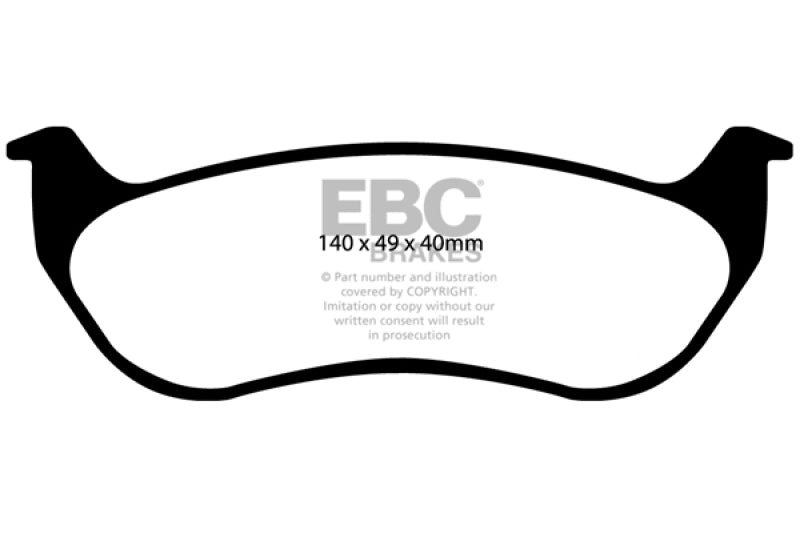 EBC 07-11 Ford Explorer Sport Trac 4.0 Greenstuff Rear Brake Pads - DP61673