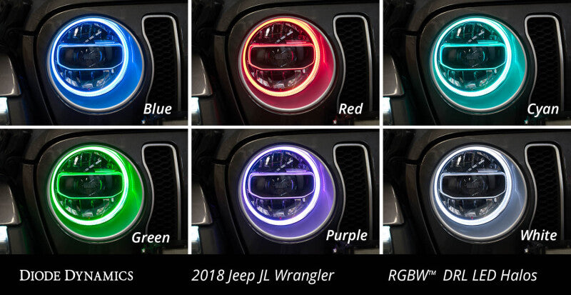 Diode Dynamics 18-21 Jeep JL Wrangler/Gladiator RGBW HD LED Halos - DD2290