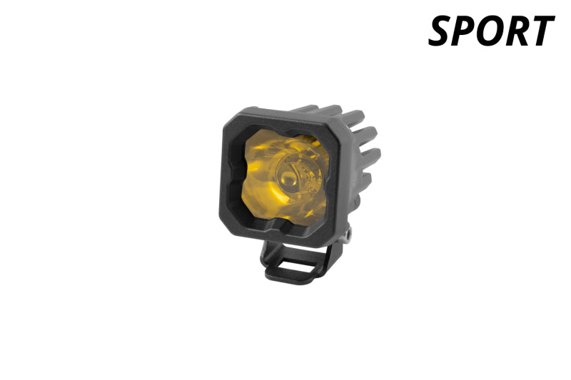 Diode Dynamics Stage Series C1 LED Pod Sport - Yellow Flood Standard ABL Each - DD6448S by Diode Dynamics - angle view