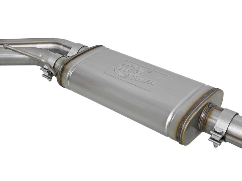 aFe Rebel Series 3in. to 2.5in. 409 SS C/B Exhaust 11-14 Ford F-150 V6-3.5L (tt) - Polished Tip - 49-43078-P