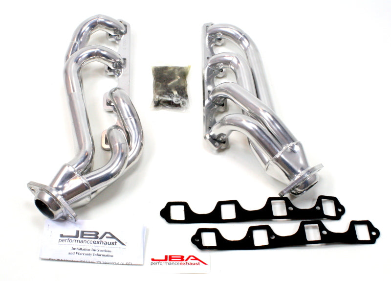 JBA 65-73 Ford Mustang 260-302 SBF w/GT40-P Heads 1-5/8in Primary Silver Ctd Mid Length Header - 1650S-2JS