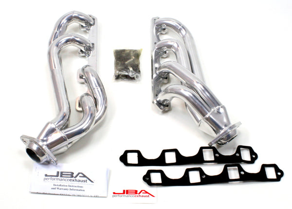JBA 65-73 Ford Mustang 260-302 SBF w/GT40-P Heads 1-5/8in Primary Silver Ctd Mid Length Header - 1650S-2JS for 1964-1973 Ford