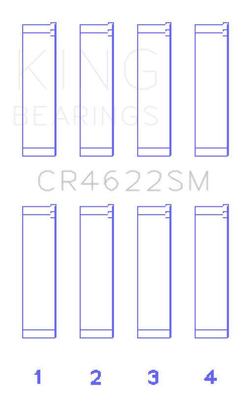 King Engine Bearings Subaru Fb20 (Size +0.25mm) Connecting Rod Bearing Set - CR4622SM0.25