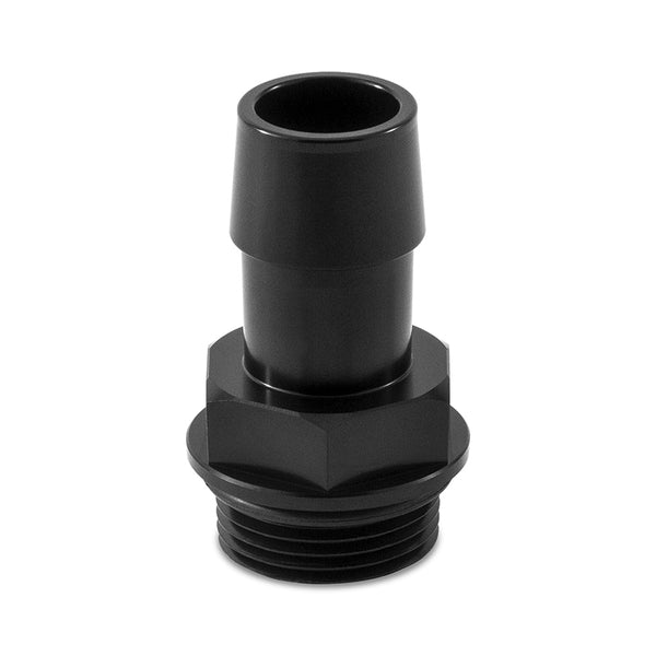 Mishimoto M27 x 2.0 to 3/4in Hose Barb Aluminum Fitting - Black - MMFT-M27-34BK by Mishimoto - front view