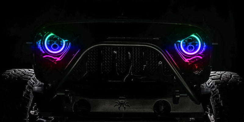 Oracle 7in High Powered LED Headlights - Black Bezel - ColorSHIFT - BC1 SEE WARRANTY - 5769-335