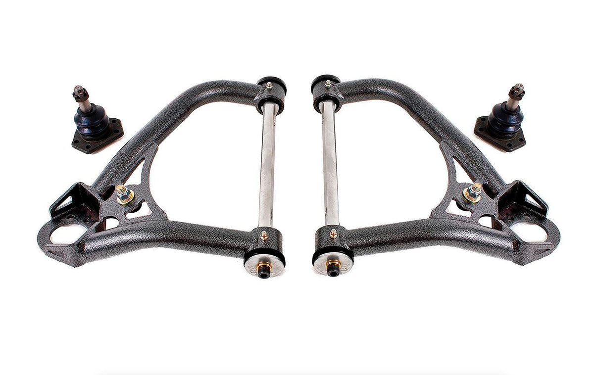 BMR 67-69 1st Gen F-Body Pro-Touring Upper A-Arms w/ Tall Ball Joint (Delrin) - Black Hammertone - AA027H