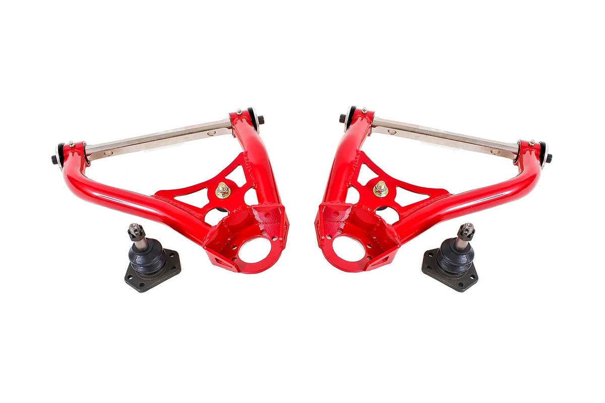 BMR 67-69 1st Gen F-Body Pro-Touring Upper A-Arms w/ Tall Ball Joint (Delrin) - Red - AA027R