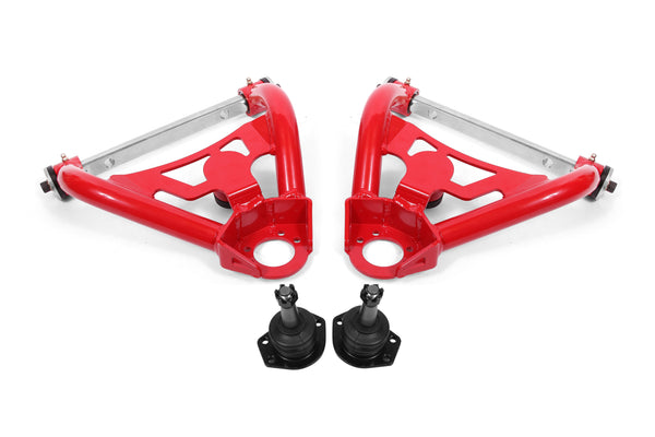 BMR 64-72 A-Body Pro-Touring Upper A-Arms w/ Tall Ball Joint (Delrin) - Red - AA028R