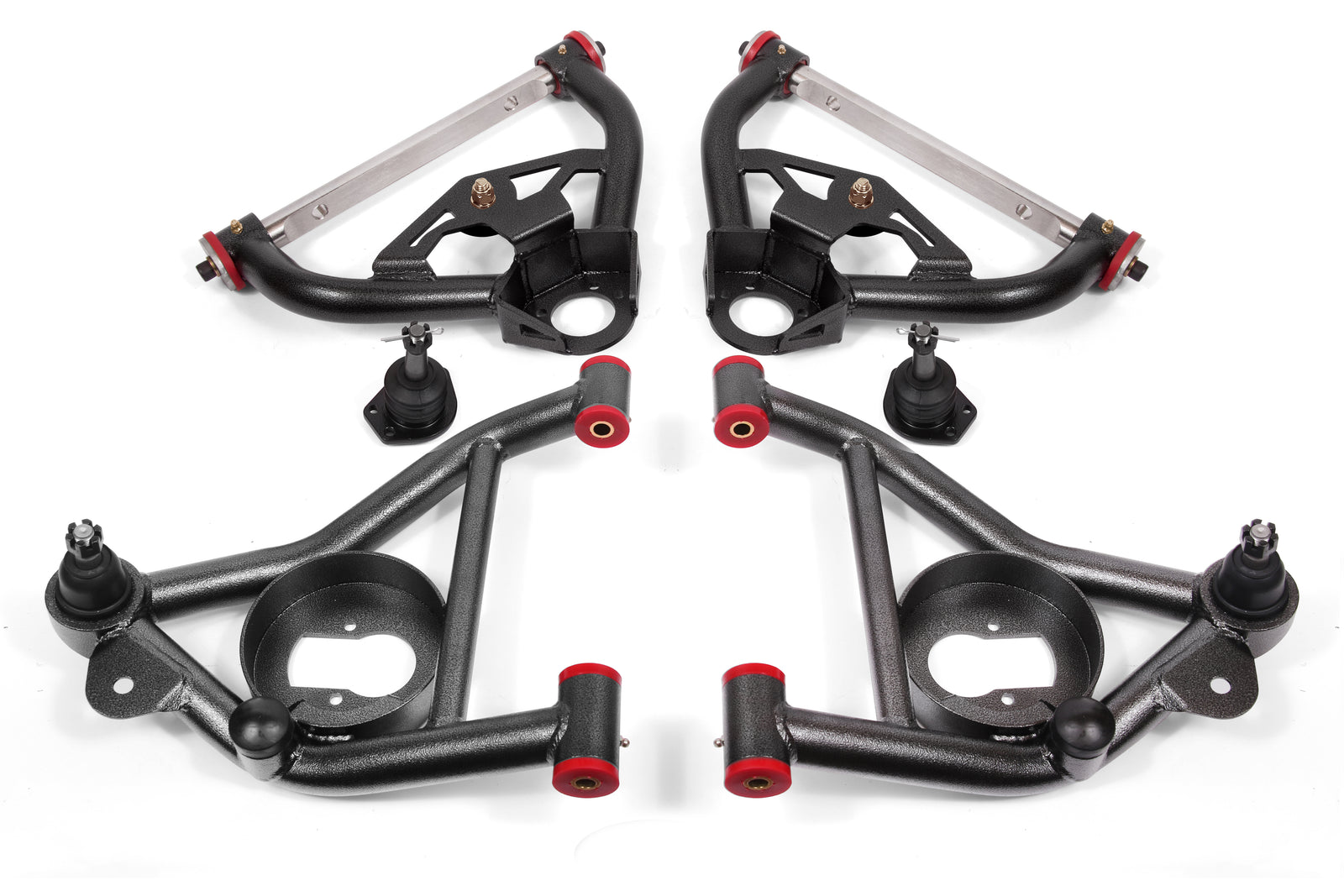 BMR 78-87 G-Body Upper And Lower A-Arm Kit - Black Hammertone - AA030H