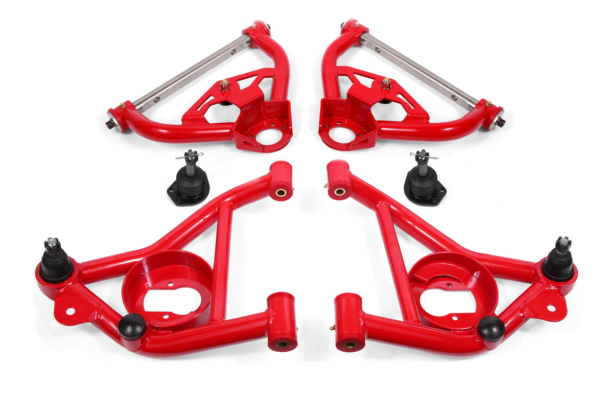 BMR 78-87 G-Body Upper And Lower A-Arm Kit - Red - AA030R