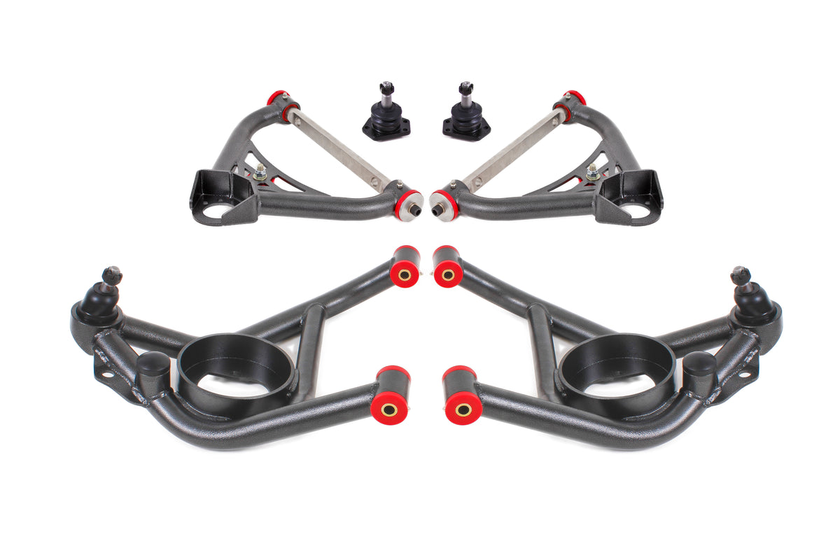 BMR 70-81 2nd Gen F-Body Upper And Lower A-Arm Kit - Black Hammertone - AA031H