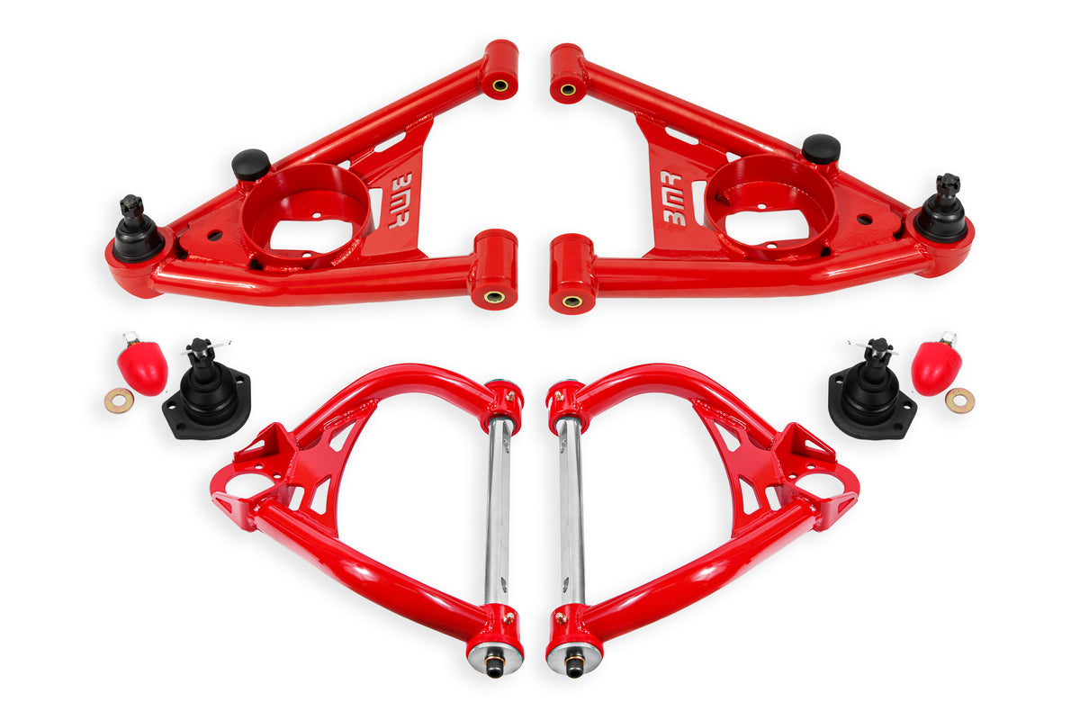 BMR 64-72 A-Body Upper And Lower A-Arm Kit - Red - AA033R