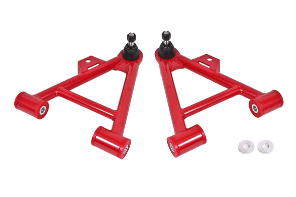BMR 79-93 Fox Mustang Lower Non-Adj. A-Arms (Coilover Only) w/ STD. Ball Joint (Poly) - Red - AA035R