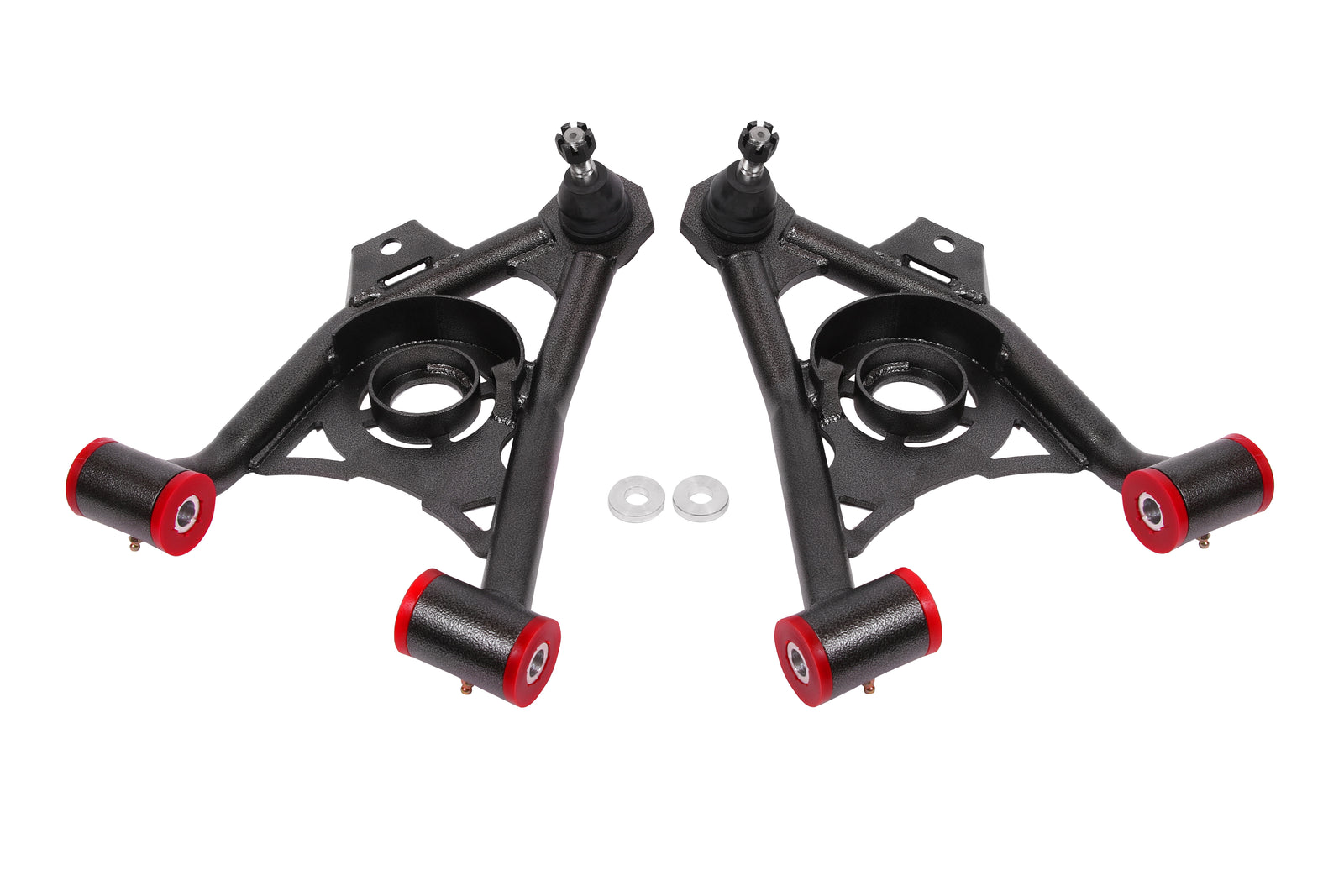BMR 94-04 Ford Mustang Non-Adj. A-Arms Lower (Poly) w/ Spring Pocket - Black Hammertone - AA040H
