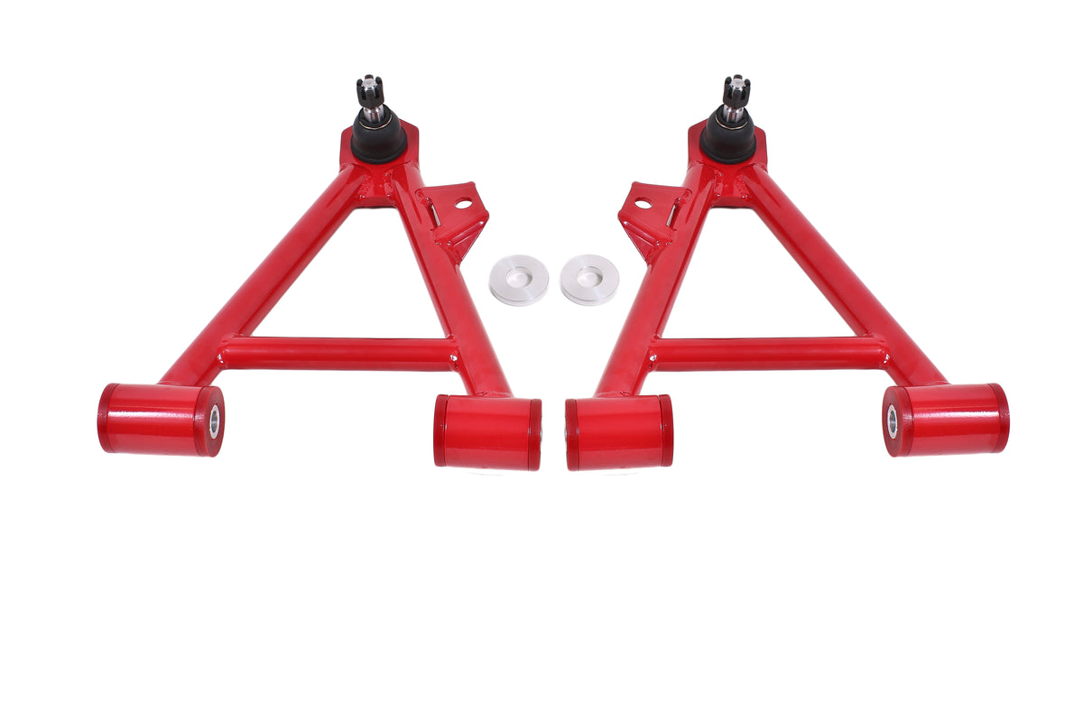 BMR 94-04 Mustang Lower Non-Adj. A-Arms (Coilover Only) w/ STD. Ball Joint (Poly) - Red - AA041R