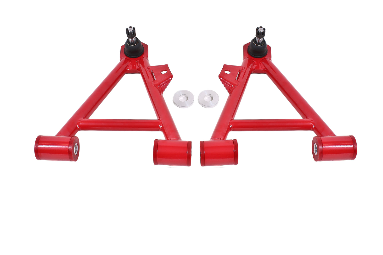 BMR 94-04 Mustang Lower Non-Adj. A-Arms (Coilover Only) w/ STD. Ball Joint (Poly) - Red - AA041R