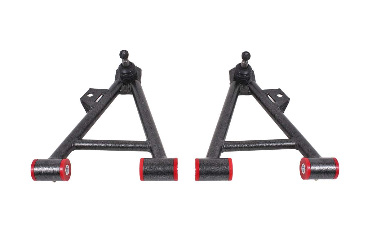 BMR 94-04 Mustang Lower Non-Adj. A-Arms (Coilover Only) w/ Tall Ball Joint (Poly) - Black Hammertone - AA044H