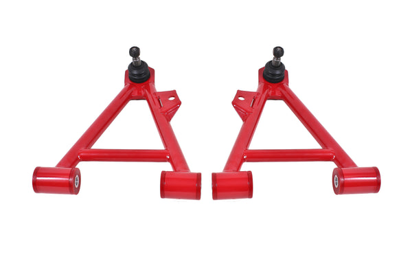 BMR 94-04 Mustang Lower Non-Adj. A-Arms (Coilover Only) w/ Tall Ball Joint (Polyurethane) - Red - AA044R
