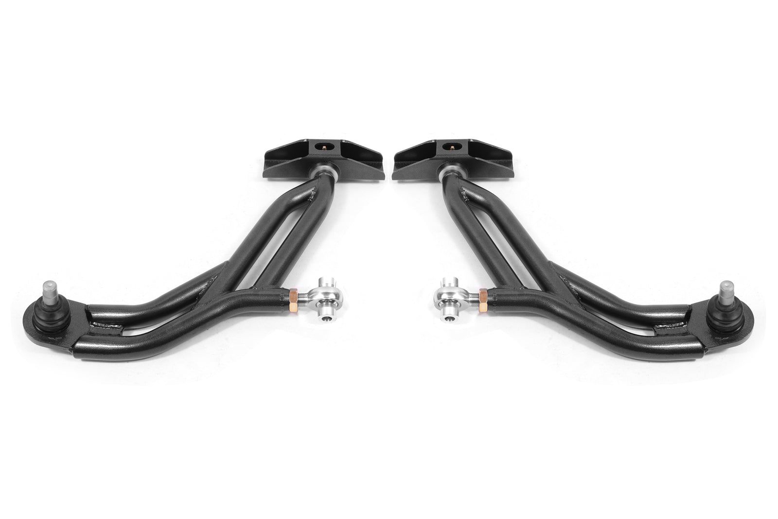 BMR 10-14 Ford Mustang Adj. Lower A-Arms w/ Delrin/Rod End / 18mm Tall Ball Joint - Black Hammertone - AA751H