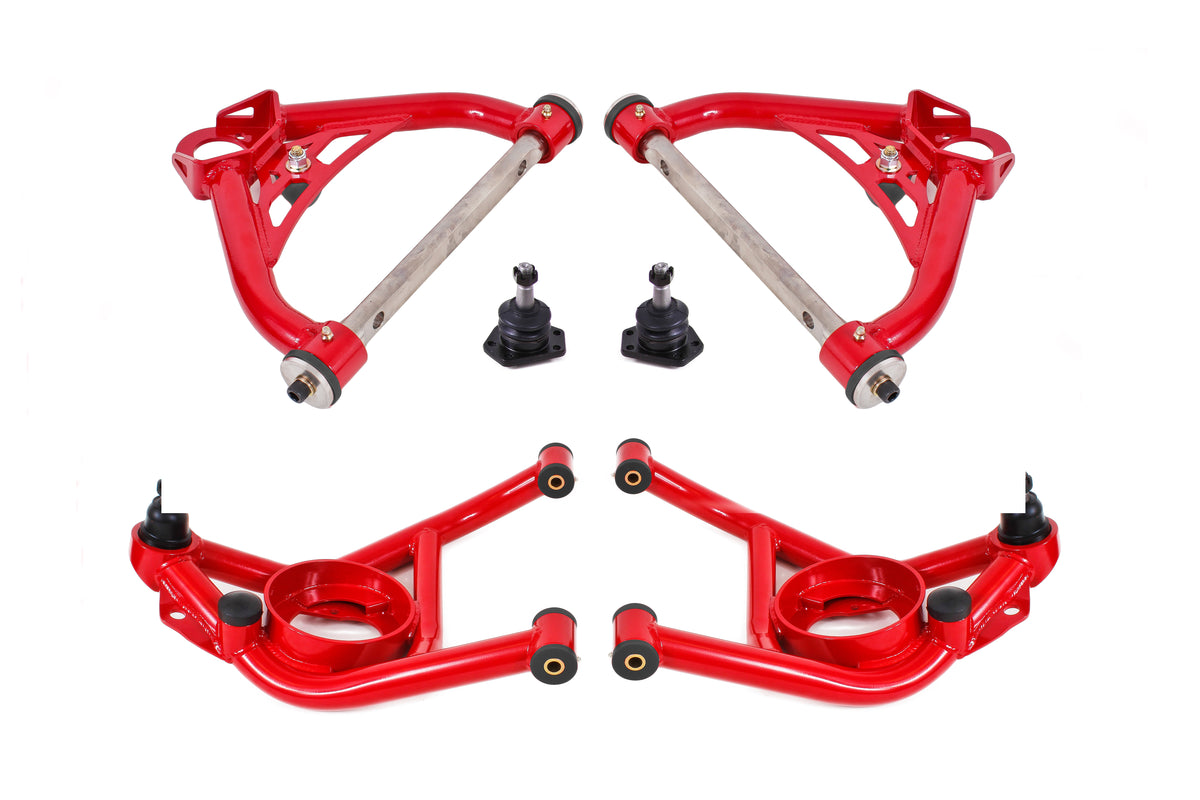 BMR 70-81 GM F-Body / 75-79 GM X-Body Non-Adjustable A-Arm Kit - Red - AAK321R