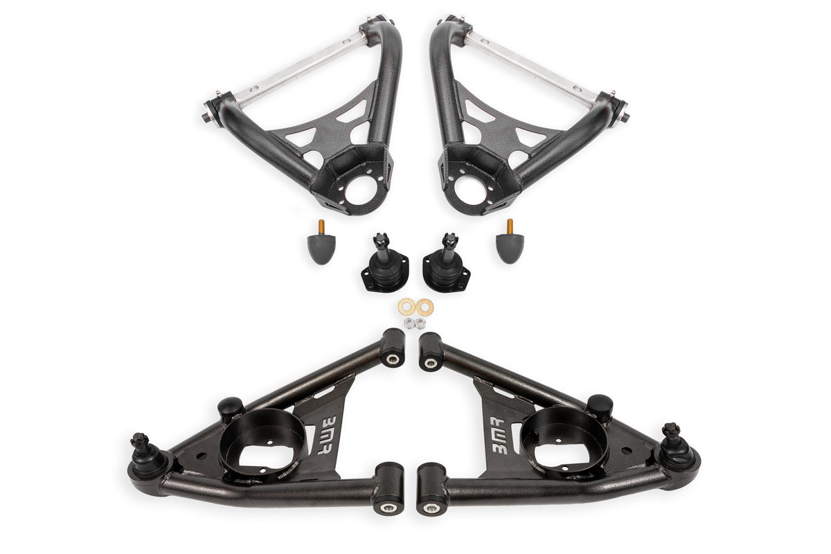 BMR 64-72 A-Body Non-Adj A-Arm Kit - Black Hammertone - AAK402H