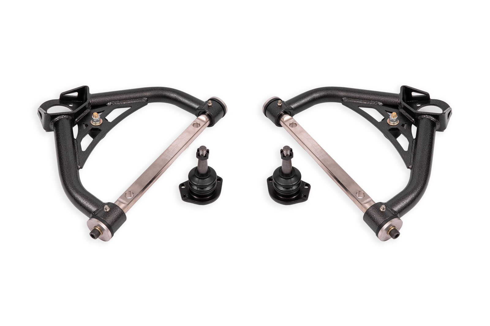 BMR 70-81 Chevrolet Camaro Non-Adj. Upper A-Arms w/ 0.5in Tall Ball Joint (Delrin) -Black Hammertone - AAU322H