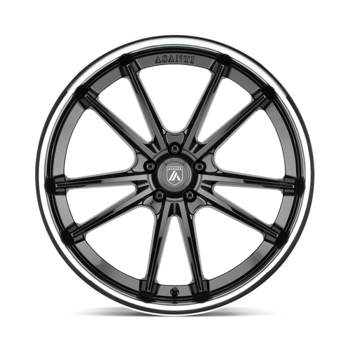 Asanti Black Abl-23 Sigma 22X10.5 5X120 +35MM Gloss Black W/ Chrome Lip