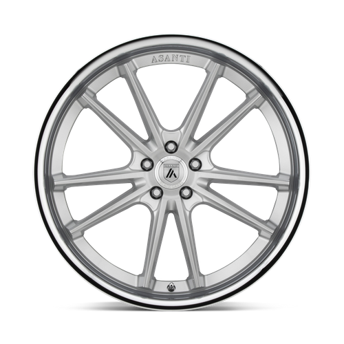 Asanti Black Abl-23 Sigma 20X10.5 5X120 +38MM Brushed Silver W/ Chrome Lip