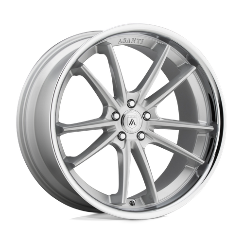 Asanti Black Abl-23 Sigma 22X10.5 5X114.3 +35MM Brushed Silver W/ Chrome Lip